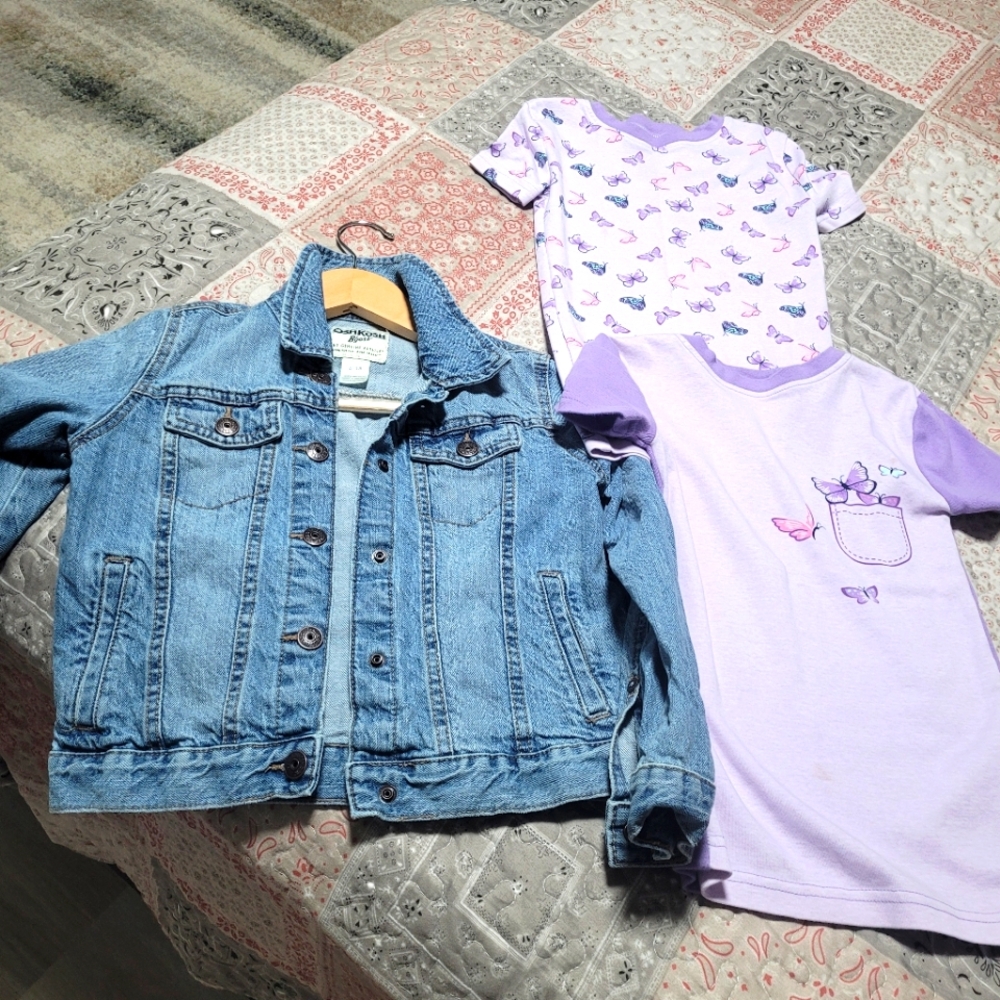 Bundle Carter Jeans Jackets girls 8y &2 pajamas shirts 7y